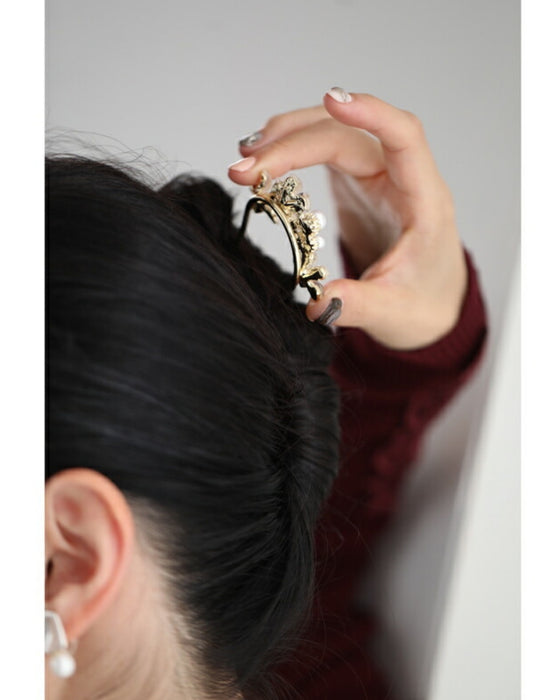 可憐な花咲くU字コームのかんざし