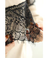 Decorative lace knit pullover top
