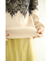 Decorative lace knit pullover top