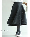 A-line midi skirt with sparkling jewels