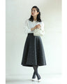 A-line midi skirt with sparkling jewels