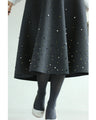 A-line midi skirt with sparkling jewels