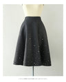 A-line midi skirt with sparkling jewels