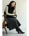A-line midi skirt with sparkling jewels