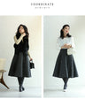 A-line midi skirt with sparkling jewels