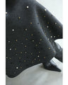 A-line midi skirt with sparkling jewels