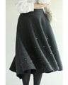 A-line midi skirt with sparkling jewels