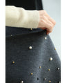 A-line midi skirt with sparkling jewels