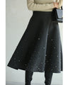 A-line midi skirt with sparkling jewels