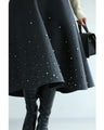 A-line midi skirt with sparkling jewels