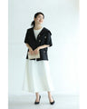 Traditional jacket with gold buttons and a sailor collar and shoulder pads