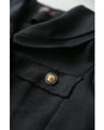 Traditional jacket with gold buttons and a sailor collar and shoulder pads