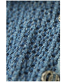 Fringe knit vest made of soft denim-like fabric