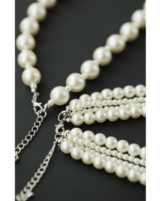 ゴージャスなボリュームパールネックレス2点セット