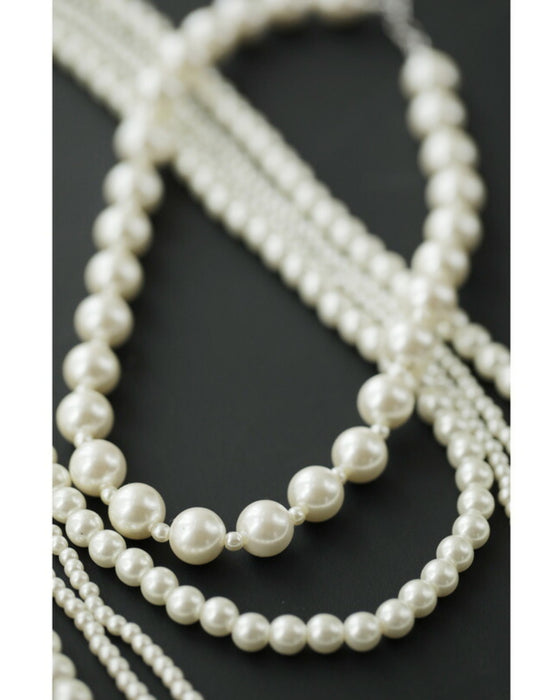 ゴージャスなボリュームパールネックレス2点セット