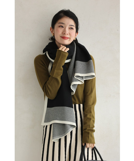 【一部予約商品】アーバンなニットストールとロングワンピースの2点セット
