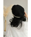 Rosette ribbon beret