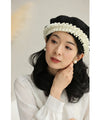 Rosette ribbon beret