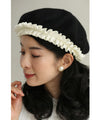 Rosette ribbon beret