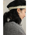 Rosette ribbon beret