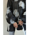 White floral embroidered sheer blouse top
