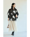 White floral embroidered sheer blouse top