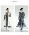 [Outlet, no returns or exchanges] Pure flower-blooming tuck cache-coeur medium dress