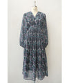 [Outlet, no returns or exchanges] Pure flower-blooming tuck cache-coeur medium dress