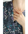 [Outlet, no returns or exchanges] Pure flower-blooming tuck cache-coeur medium dress
