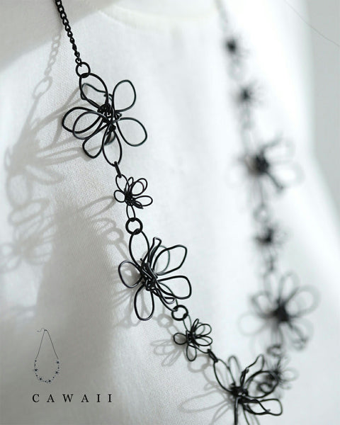 影もアートにする黒花ワイヤーネックレス – ONE PEACE ONLINE