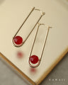 【返品・交換不可】赤い実揺れるブランコピアス