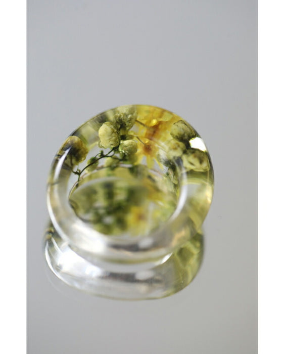 可愛いお花を閉じこめたぷっくりクリアリング