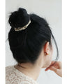 ミニローズとつぶつぶパールのヘアゴム