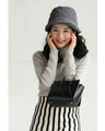 内側あったかボアのキルティング帽子