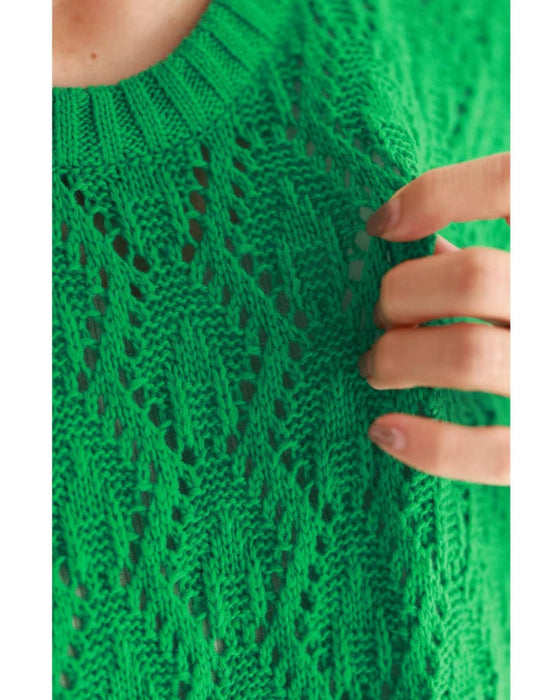 ストンとIラインシルエットの切り替え柄ニットロングワンピース