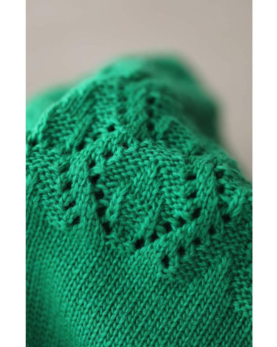 ストンとIラインシルエットの切り替え柄ニットロングワンピース