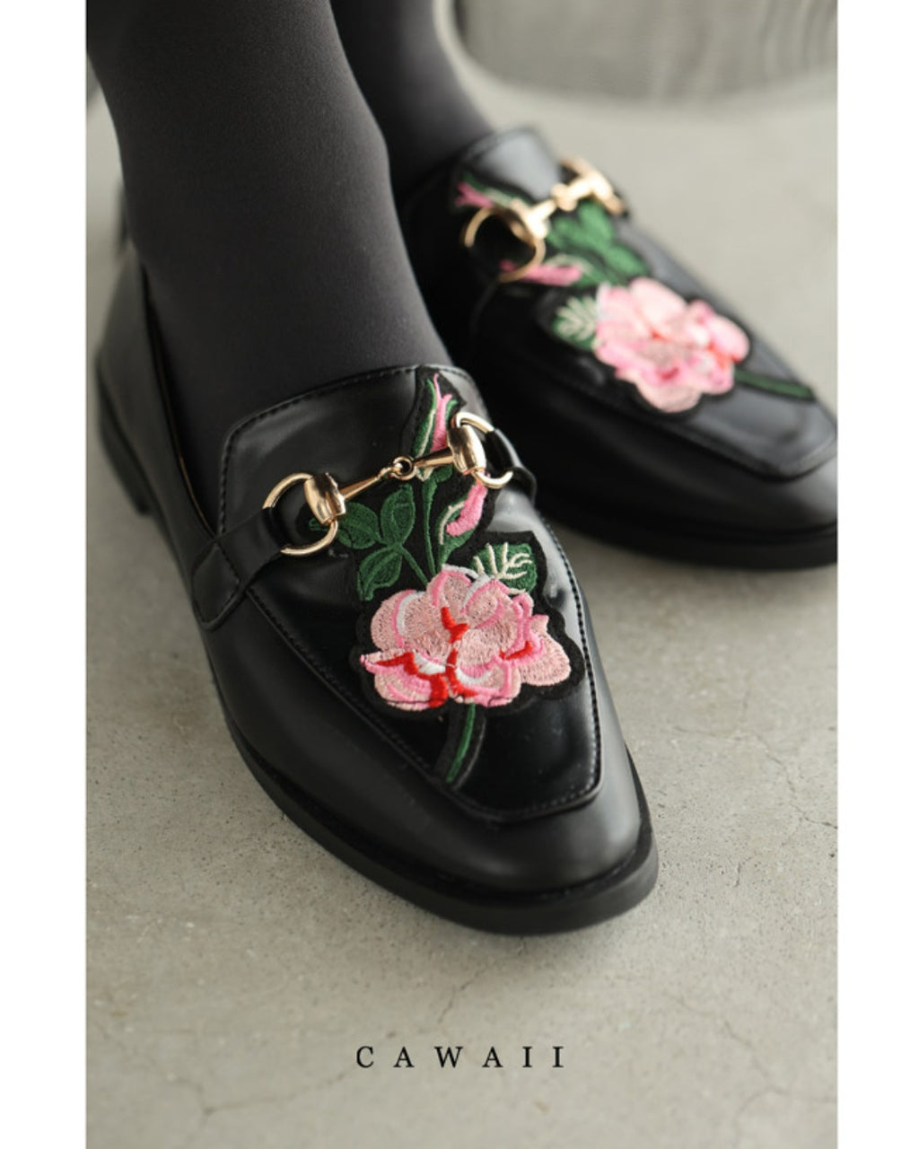 格安saleスタ 花刺繍ワッペンのビットローファー/靴/シューズ – ONLINE PEACE ONE 靴