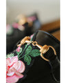 【セール商品返品交換不可】花刺繍ワッペンのビットローファー/靴/シューズ