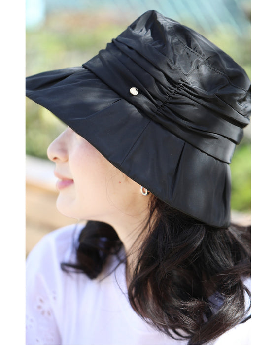 【アウトレット返品交換不可】シャカシャカ素材の大人のエレガントハット