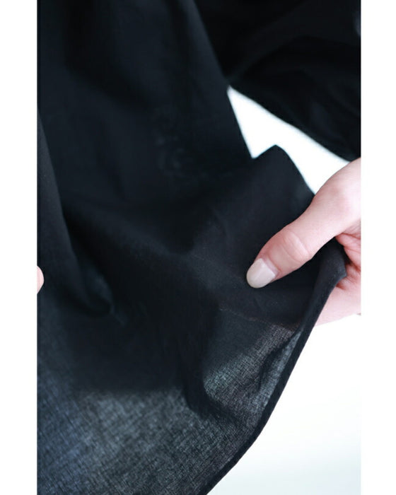 サークルレース袖の涼やかAラインブラウストップス