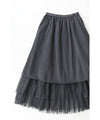 Plenty of whipped ruffle tulle midi skirt