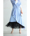 Plenty of whipped ruffle tulle midi skirt