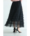 Plenty of whipped ruffle tulle midi skirt