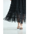 Plenty of whipped ruffle tulle midi skirt