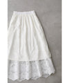 【セール商品返品交換不可】柔らかなレースベールミディアムスカート