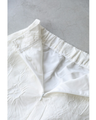 White floral relief midi skirt