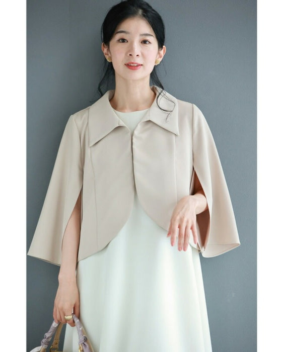 上品なスリット袖のボレロジャケット