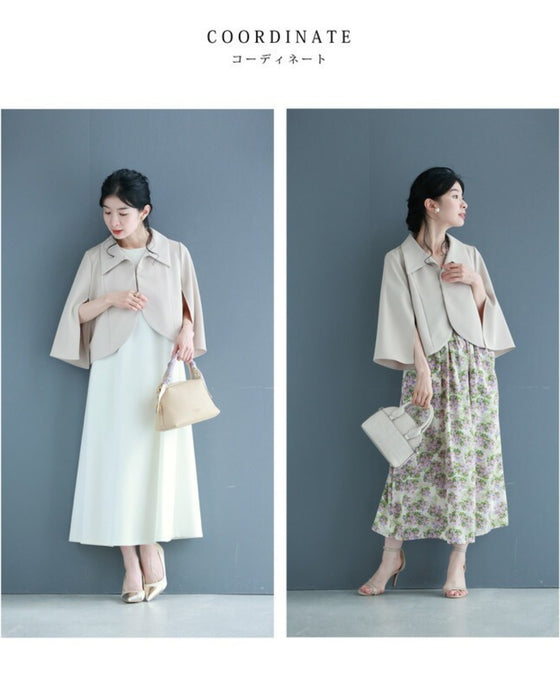 上品なスリット袖のボレロジャケット