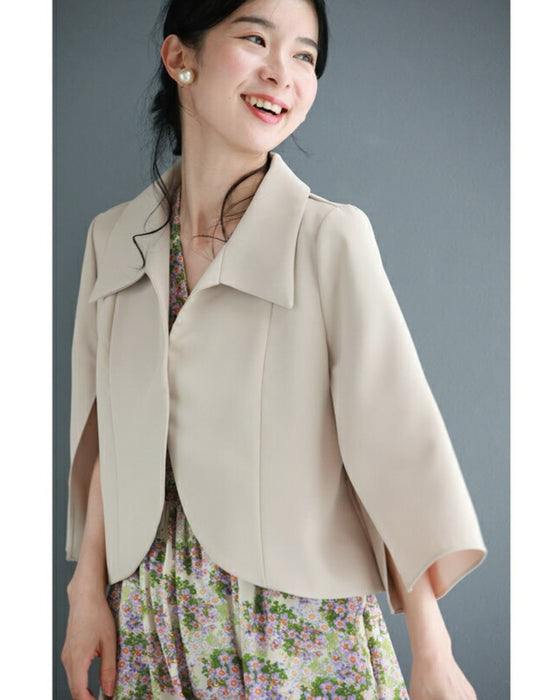 上品なスリット袖のボレロジャケット