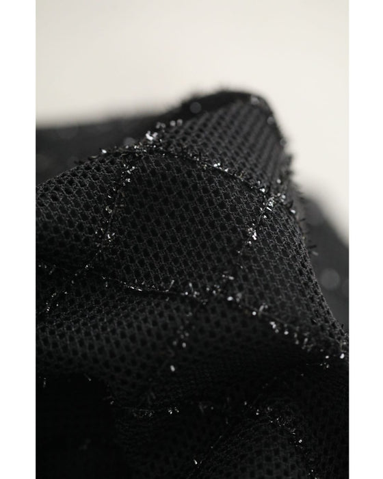 煌めきダイヤチェックのメッシュ地ロングスカート